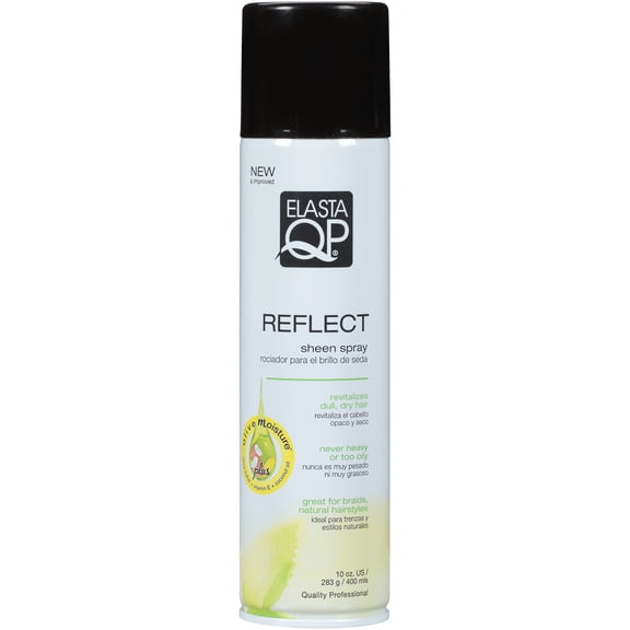 Elasta QP Sheen Hair Spray - for Wavy, Curly, Coily Hair with Olive Oil, 10 oz., Moisturizing, Female