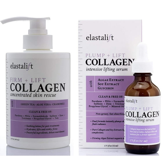 Elastalift Firming Collagen Body Cream and Collagen Facial Serum Skincare Set of Two