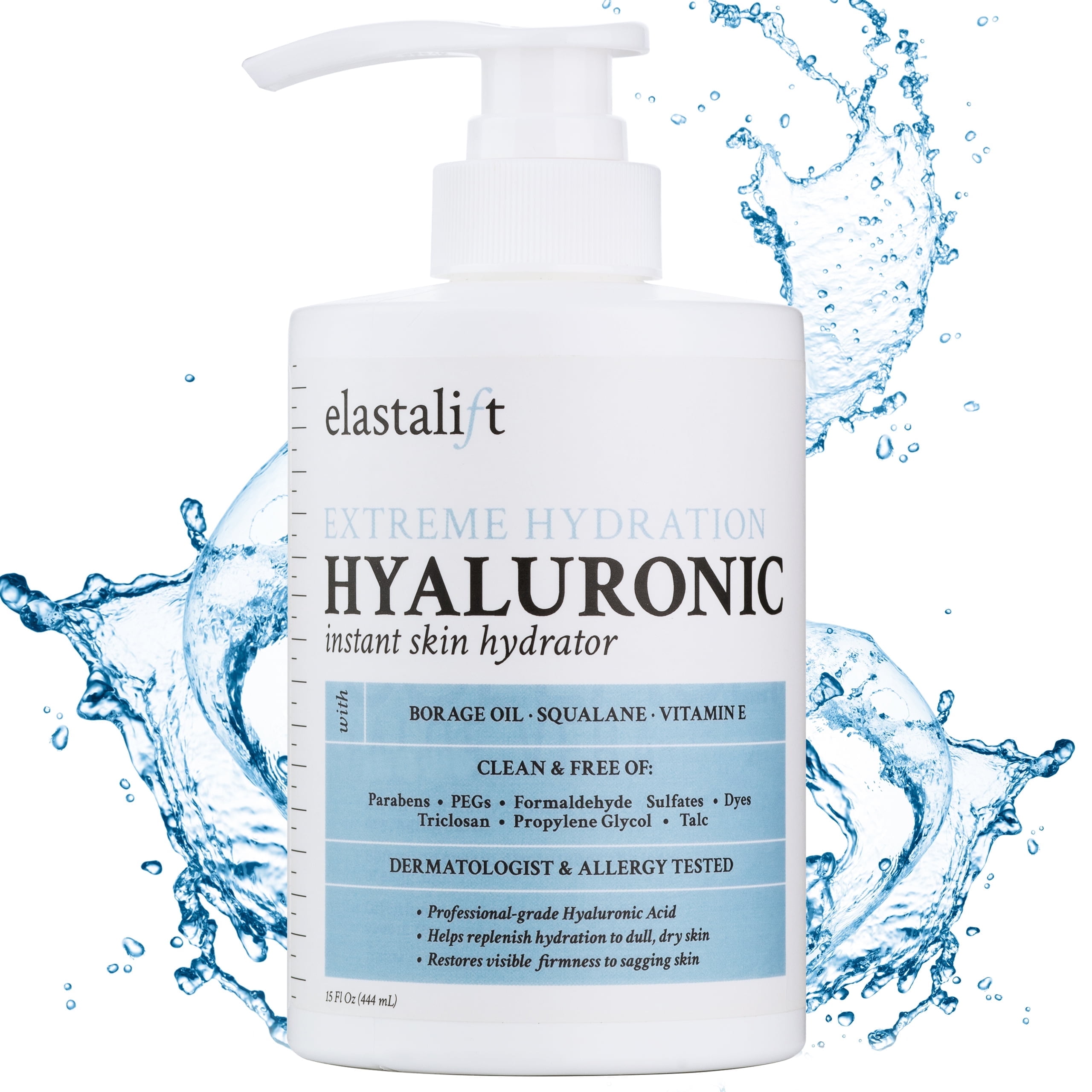 Elastalift Hyaluronic Acid Body Cream with Vitamin E for Dry Skin and Sagging Skin. 15 fl oz