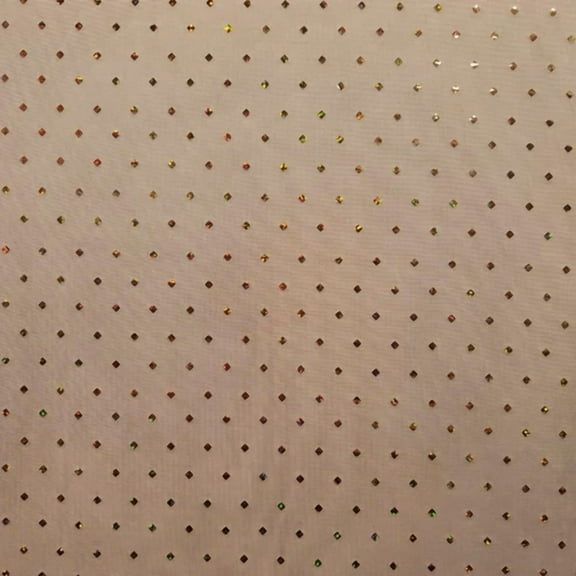 Elastane Sequin Dot/ Dark Peach 58" Poly/Elastane Fabric By The Yard