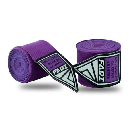 Fadi Sports Semi-Elastic Poly-Cotton Hand Wraps, 180-Inch for Boxing and MMA
