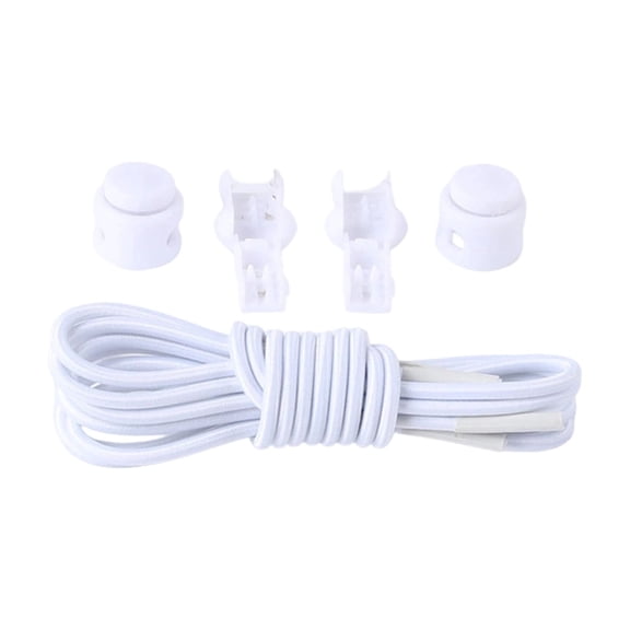 Elastic Adjustable No Tie Shoelaces for Sneakers, Stretch Laces for Running Shoes Walking Shoes, Elastic Shoestrings, White