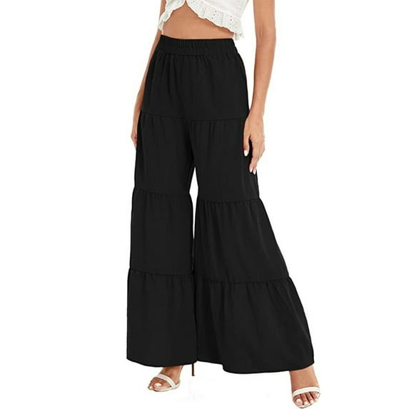 Elastic Assorted Colors Drawstring Sports Pants Women Waist Casual Pants Loose High Waisted