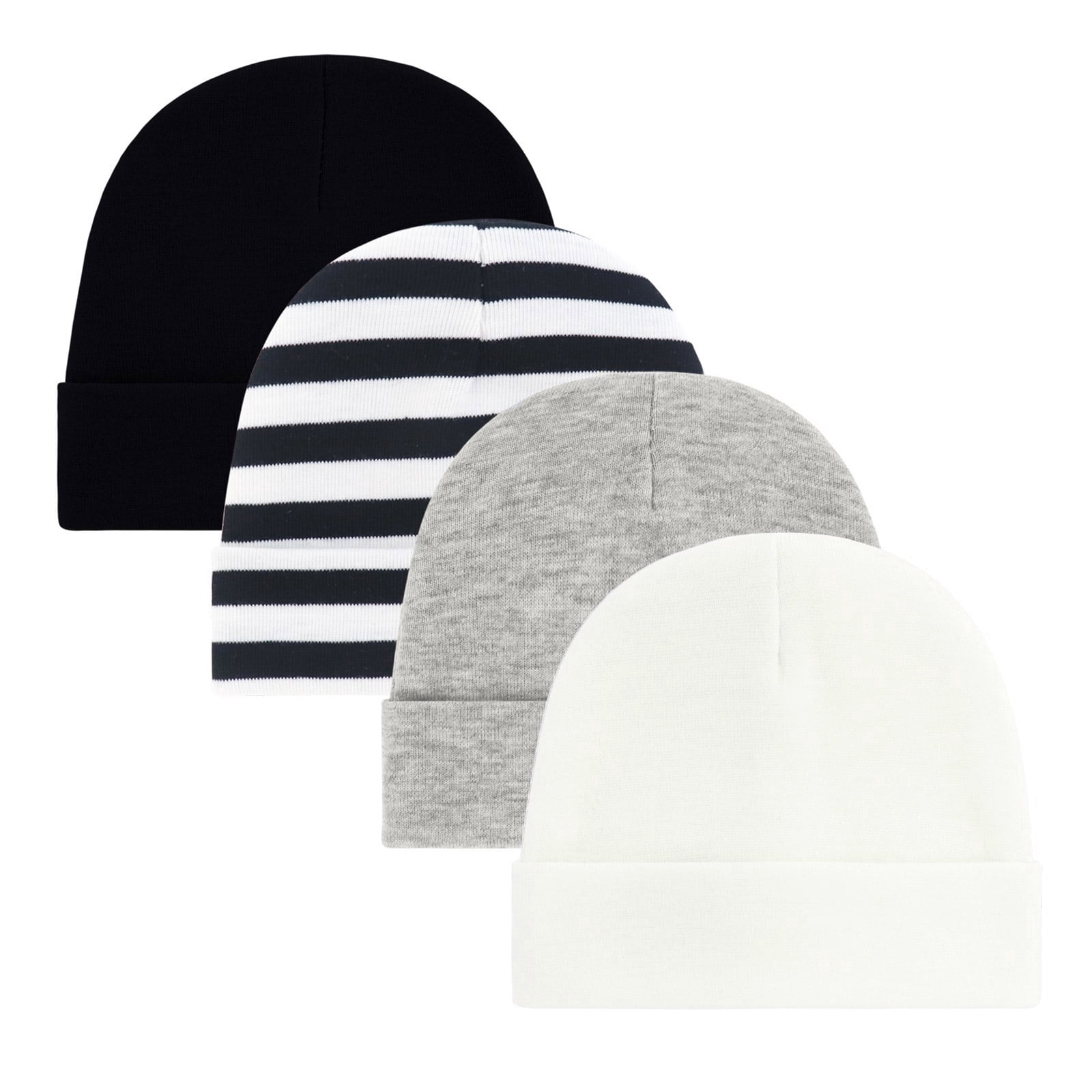 Elastic Baby Bonnet, 4Pcs/set Cotton Hospital Hats Gender Neutral ...