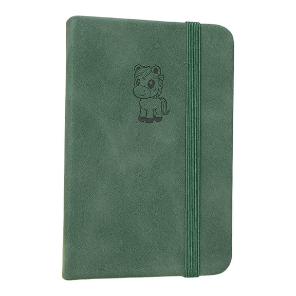 Elastic Band Notebooks, 2.95x4.33 In Deep Forest Green, Durable Protective Wear Resistant Journal, for Gym Workout Tracking, Qtmrj