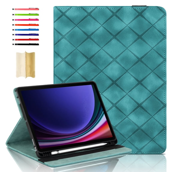 Elastic Band PU Leather Case for Samsung Galaxy S10 FE / S9 FE with Pencil Holder, Folio Cover Adjustable Stand - Multiple View Angles, for Samsung Galaxy S10 FE / S9 FE, Green