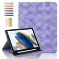 thumbnail image 1 of Elastic Band PU Leather Case for Samsung Galaxy Tab A9 8.7" 2023 SM-X110 / SM-X115 with Pencil Holder, Folio Cover Adjustable Stand - Multiple View Angles, for Samsung Galaxy Tab A9, Purple, 1 of 8