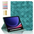 thumbnail image 1 of Elastic Band PU Leather Case for Samsung Galaxy Tab S9 FE+ 12.4" 2023 SM-X610/SM-X616B with Pencil Holder, Folio Cover Adjustable Stand - Multiple View Angles, for Tab S9 FE Plus, Green, 1 of 8
