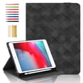 thumbnail image 1 of Elastic Band PU Leather Case for iPad mini 1/2/3/4/5 with Pencil Holder, Smart Folio Cover Adjustable Stand - Auto Wake/Sleep and Multiple View Angles, Black, 1 of 8
