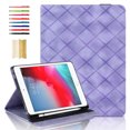 thumbnail image 1 of Elastic Band PU Leather Case for iPad mini 1/2/3/4/5 with Pencil Holder, Smart Folio Cover Adjustable Stand - Auto Wake/Sleep and Multiple View Angles, Purple, 1 of 8