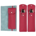 thumbnail image 1 of Elastic Band Pen Holder, 2Pcs Adjustable Leather Pen Sleeve Pouch for Notebook Journal Planner Tablet Office Classroom, Fuchsia, 1 of 6