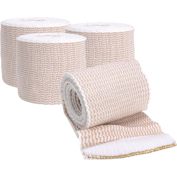 Elastic Bandage 2" x 5 yards, latex free, hook and loop closure, 4 Count