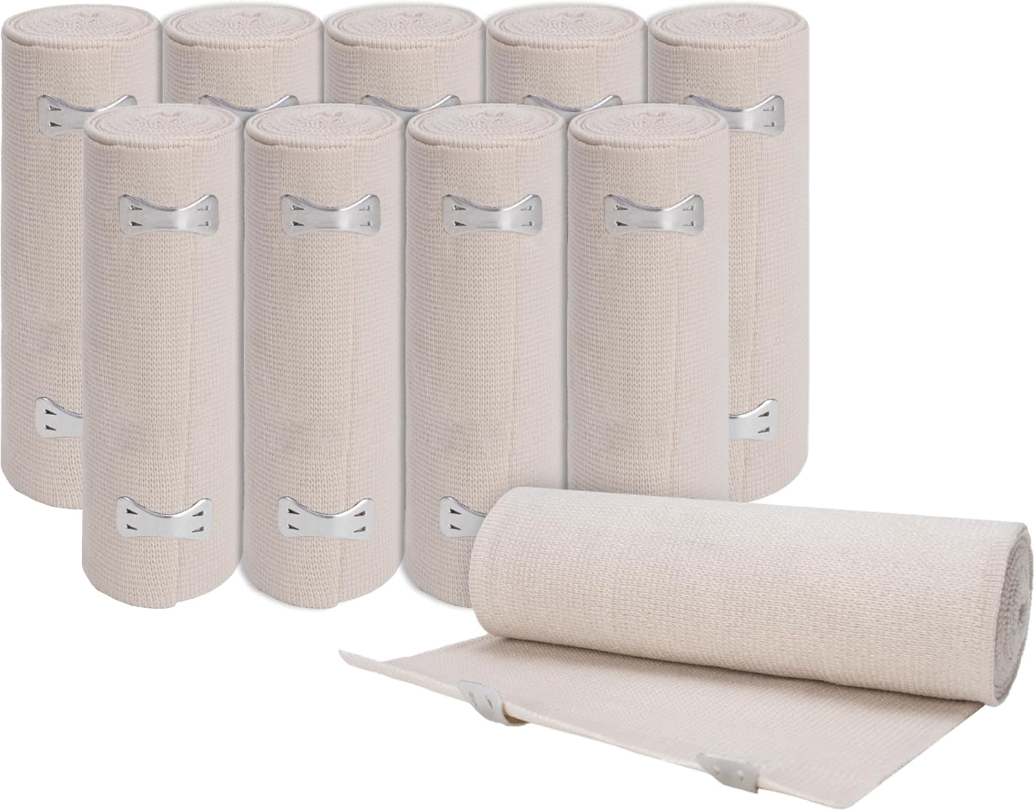 Elastic Bandage 6", 5 Yards Stretched Length, 10/Pack