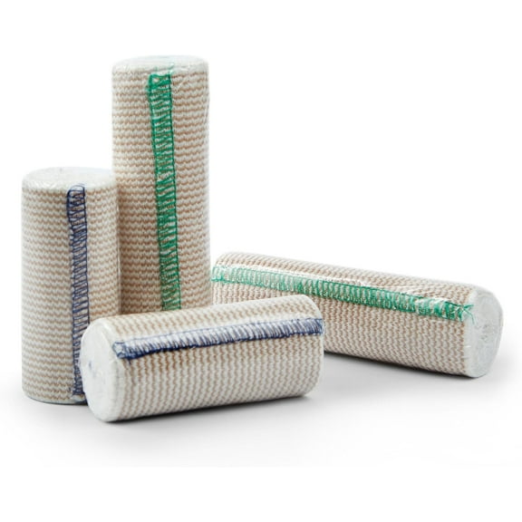 Elastic Bandage Wrap-4 Pack Premium Elastic Bandages with Velcro Closure | 2 Rolls of Each Size(4 Inch x 4.6 Meter & 6 Inch x 4.6 Meter),Compression Bandage for Wrist, Calf, Ankle, Foot 4 Inch x 4.6