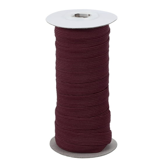 Uxcell Elastic Band, Polyester Flat Elastic Cord Stretch Strap for Sewing and DIY Projects Dark Brown 1/2 inch x 20 Yards