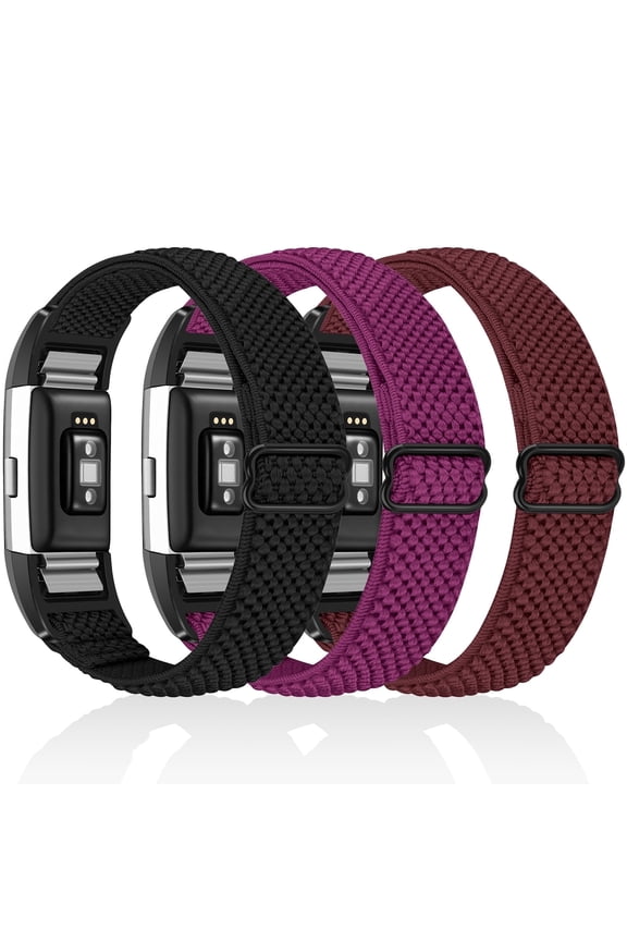 Elastic Bands Compatible with Charge 2 Band, Solo Loop Stretchy Nylon Wriststrap for Charge 2 Women Men
