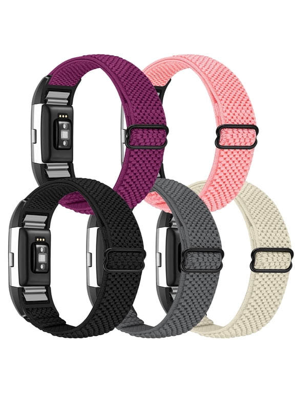 Elastic Bands Compatible with Charge 2 Band, Solo Loop Stretchy Nylon Wriststrap for Charge 2 Women Men