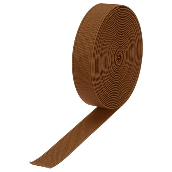 Elastic Bands for Sewing 0.6"(1.5cm) 5 Yard Brown Knit Elastic Spool for Wigs, Waistband, Pants
