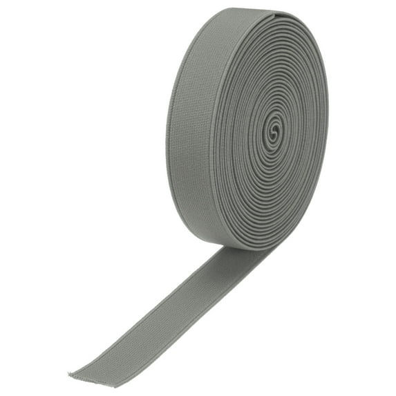Elastic Bands for Sewing 0.6"(1.5cm) 5 Yard Grey Knit Elastic Spool for Wigs, Waistband, Pants