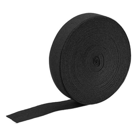 Elastic Bands for Sewing 0.8" 10 Yard Black Knit Elastic Spool High Elasticity for Wigs, Waistband, Pants
