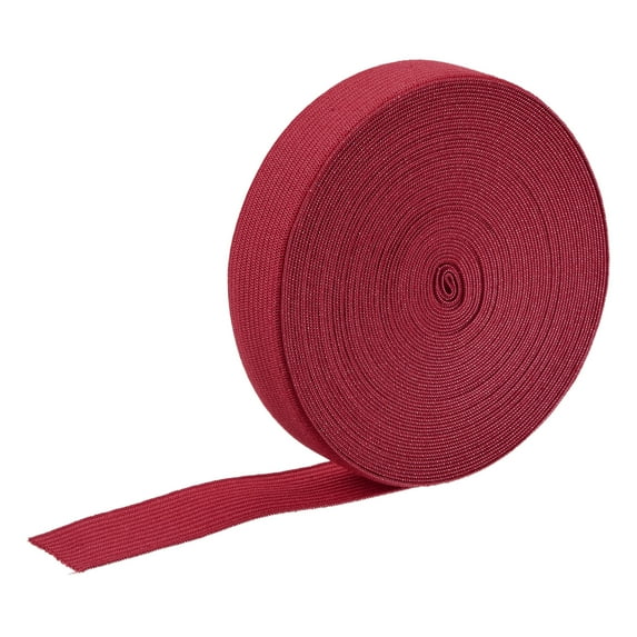 Elastic Bands for Sewing 0.8" 10 Yard Red Knit Elastic Spool High Elasticity for Wigs, Waistband, Pants