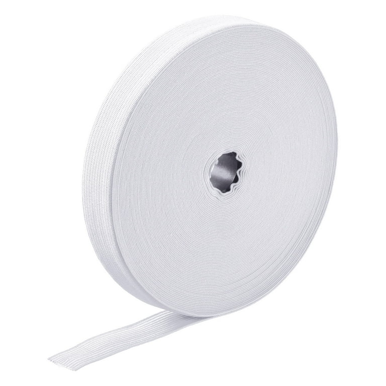 Elastic Bands for Sewing 1 inch 10 Yard White Knit Elastic Spool High Elasticity for Wigs, Waistband, Pants