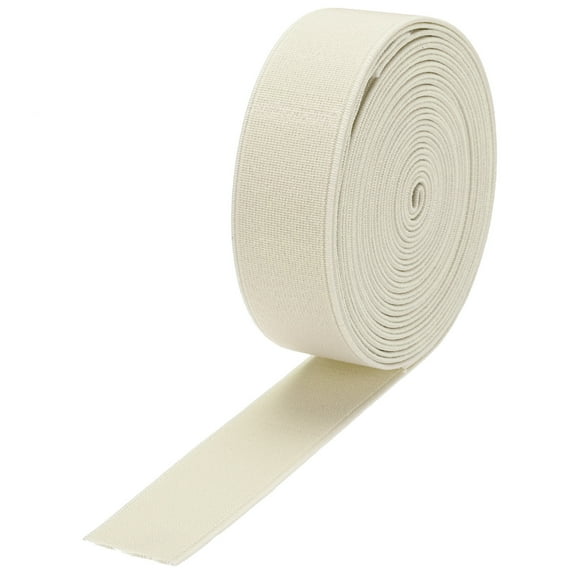 Elastic Bands for Sewing 1"(2.5cm) 5 Yard Beige Knit Elastic Spool for Wigs, Waistband, Pants