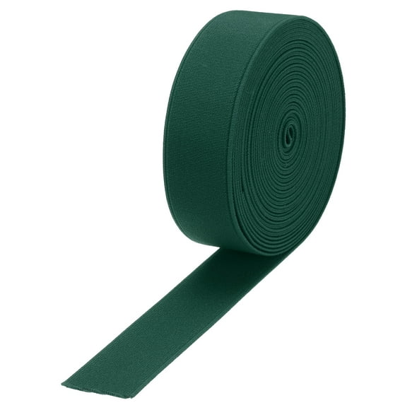 Elastic Bands for Sewing 1"(2.5cm) 5 Yard Dark Green Knit Elastic Spool for Wigs, Waistband, Pants