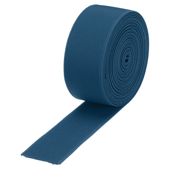 Elastic Bands for Sewing 1.6"(4cm) 5 Yard Steel Blue Knit Elastic Spool for Wigs, Waistband, Pants