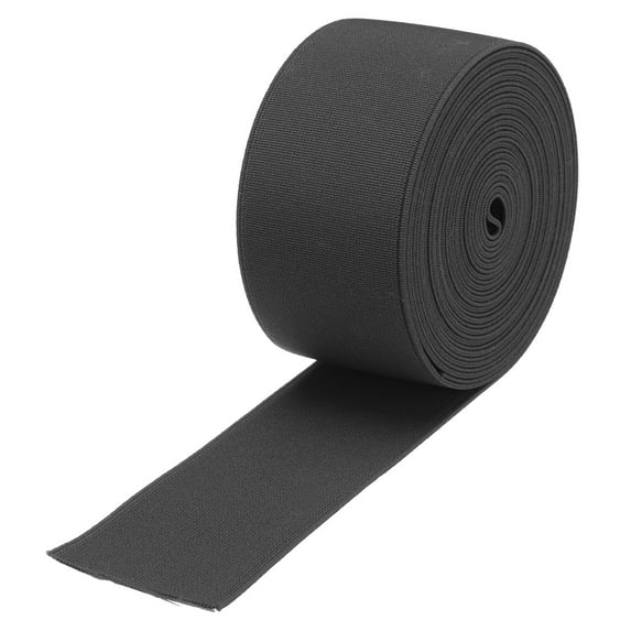 Elastic Bands for Sewing 2"(5cm) 5 Yard Black Knit Elastic Spool for Wigs, Waistband, Pants