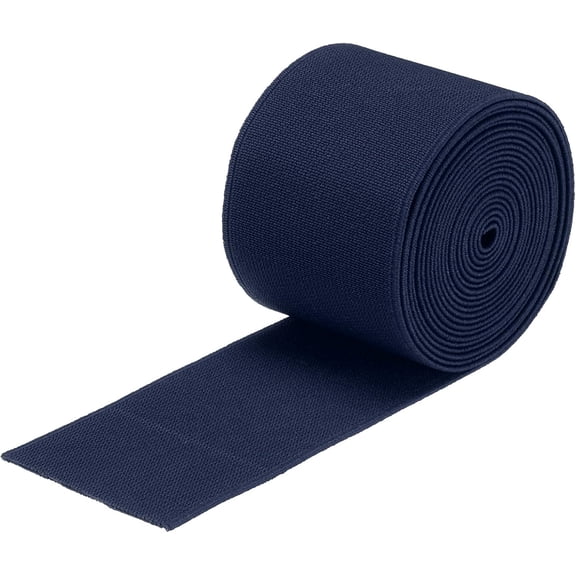 Elastic Bands for Sewing Double Side 5cm(2") 2.75 Yard/8ft Navy Blue Elastic Band Knit High Elasticity for Wigs, Waistband, Pants