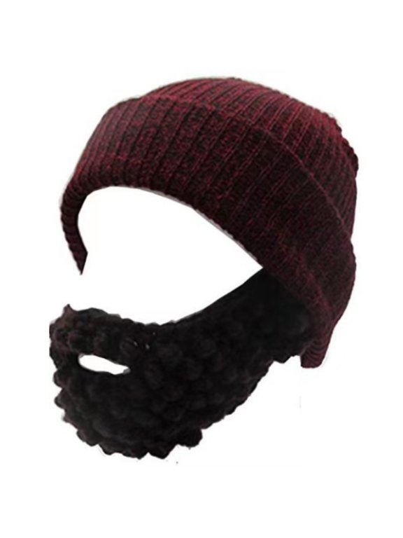 Elastic Beard Hat Winter Knit Hat for Teens Men Keep Full Face Cover Masquerade Theater Performances Supplies