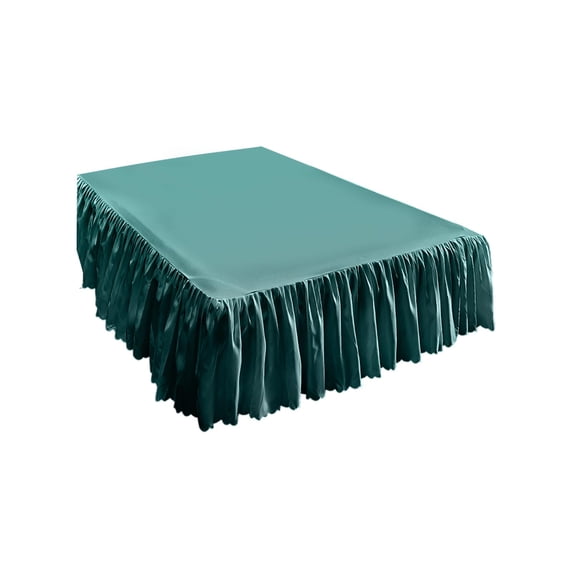 Elastic Bed Skirt Full-Coverage Dirtproof and Wear-Proof All-Season Bed Cover with Ruffled Lace Trim 200x150cm