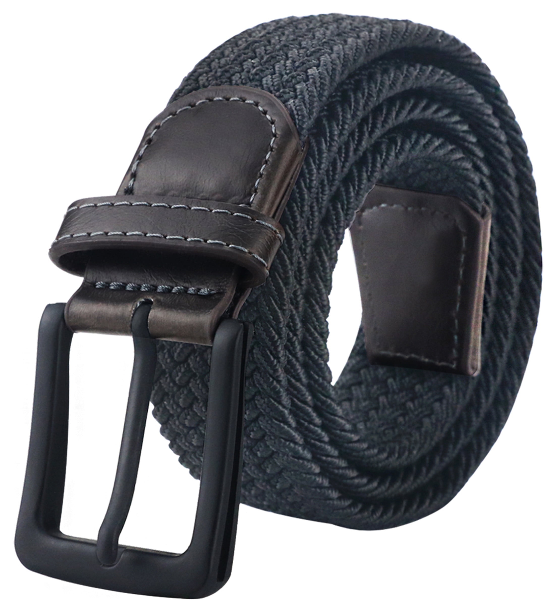 LionVII Men's Elastic Stretch Belt, Breathable Canvas Web Belt