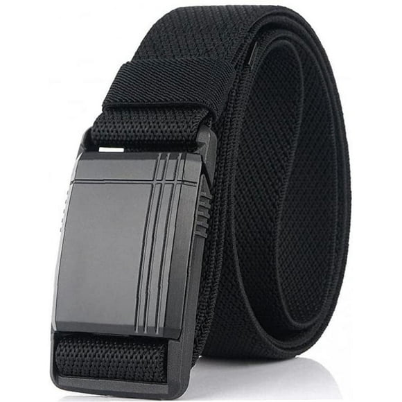 Elastic Belt for Men Slide Metal Magnetic Buckle Adjustable Male Trousers Belts Military Combat Belts