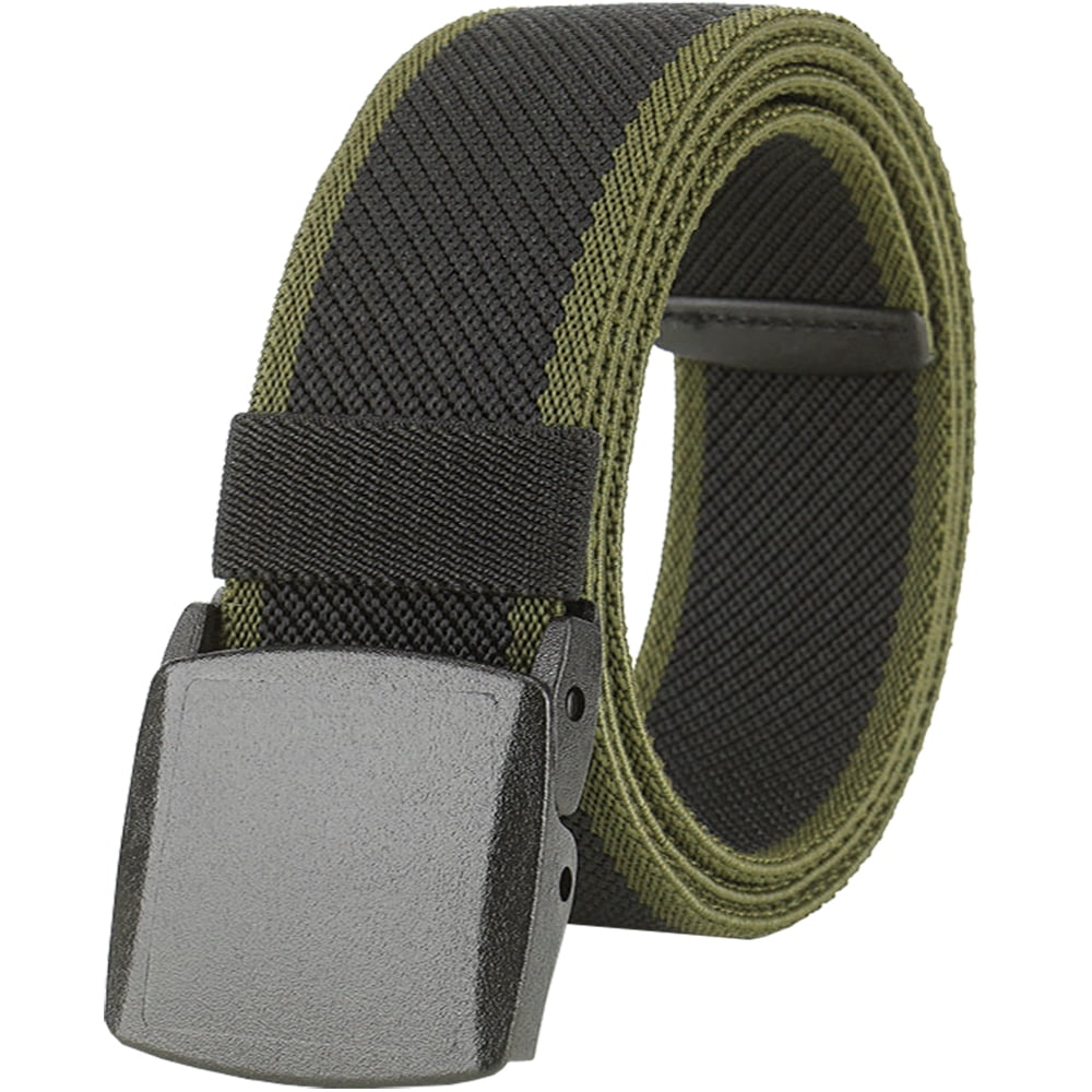 Mens Stretch Hiking Belt - Metal-Free Elastic Web Belt For Travel, Golf & Casual Wear (Fits Up To 44" Waist)