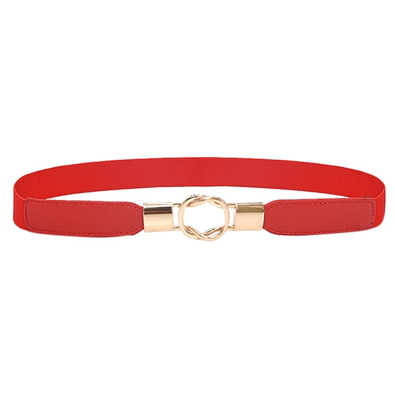 Elastic Belts for Women Silver Buckle Large Fashion Belts for Women Dresses Stretch Belts for Women Fashion Women Wide Belts for Dresses Fashion Wide Belts for Women Dresses,Red