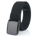 thumbnail image 1 of Elastic Belts for Men - Stretch Canvas No Metal Plastic Buckle for Work Sports - Adjustable Trim to Fit 28-45" Waist, 1 of 2