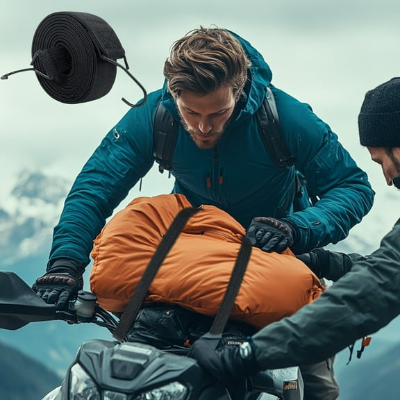 Elastic Binding Strap – Truck Binding Rope | Super Strong Tensile Strength – High Durability – Elastic Fit – Wear Resistant – Fast Hook Attachment | Black | 196.85 in