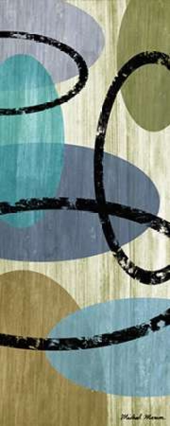 Elastic Blue I Canvas Art - Michael Marcon (24 x 48)