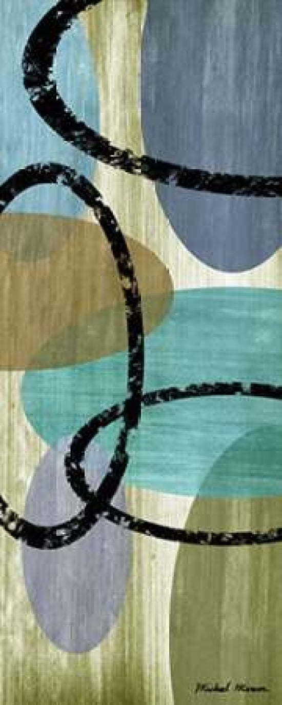 Elastic Blue II Canvas Art - Michael Marcon (24 x 48)