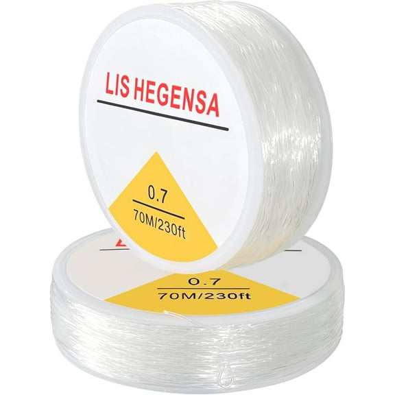 Elastic Bracelet String Cord Stretch Bead Cord for Jewelry Making and Bracelet Making Kits Transparent Stretchy String for Bracelets (Clear White 210ft/65M(1MM))