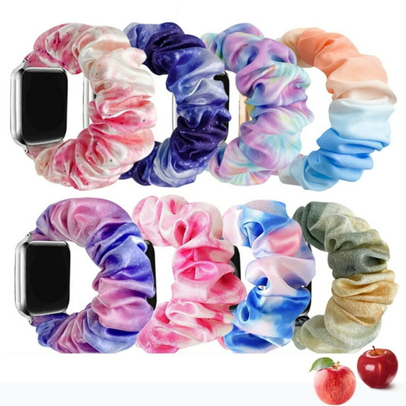 Elastic Breathable Hairband Watch Bands for 42/44/45/49mm Smartwatches, Stretchy 150-260mm Polyester Wristband, Comfortable & Washable Multicolor Sport Loop Replacement Strap