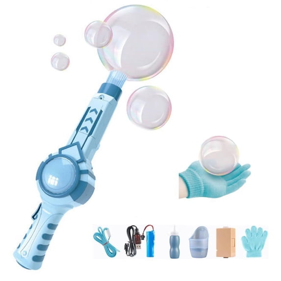 Elastic Bubble Fog Wand,Bubble Makers Machine Elastic Bubble Fog,Colorful Bubble Makers,Interactive Bubble Wands Toys,Rechargeable Bubble Wand with Lights for Party,Summer Outdoor Games