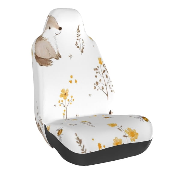 Elastic Car Chair Cover Universal Fit For Car Suv Truck Van Washable Seat Protector With Foam Filler Anti-Slip Little Fox