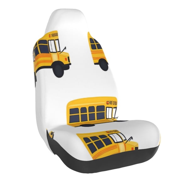 Elastic Car Chair Cover Universal Fit For Car Suv Truck Van Washable Seat Protector With Foam Filler Anti-Slip Yellow Bus