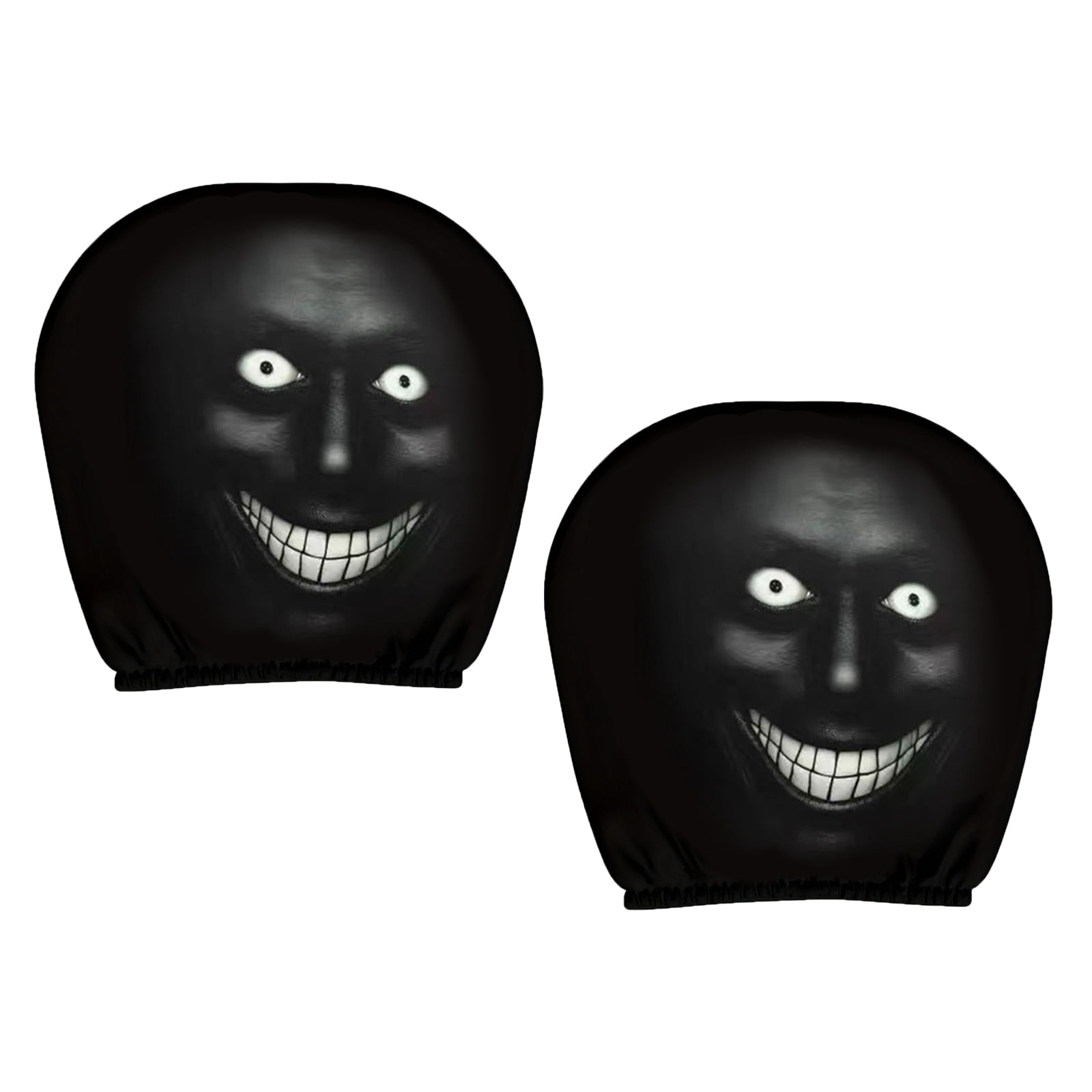 Elastic Car Headrest Covers with Cartoon Faces Washable Polyester ...