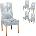 thumbnail image 1 of Elastic Chair Cover Set of 4 Chair Covers for Dining Chairs Beach Coastal Star Background Slipcover Chairs Covers for Kitchen Living Room Restaurant, 1 of 5