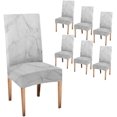 thumbnail image 1 of Elastic Chair Cover Slipcover Set of 6 Mable Background Chair Covers Stretch High Back Chair Covers Slipcover for Kitchen Dining Room, 1 of 5