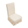 thumbnail image 1 of Elastic Chair Covers Stretch Slipcovers for Dining Chairs Skirted Couch Covers Slanted Circle Pattern Washable Stool Covers Living Room Decor Chair Protectors Set of 4 Fits Most Chairs, 1 of 5
